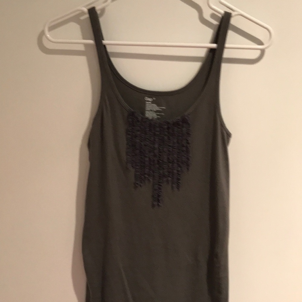 GAP grey tank top with detail